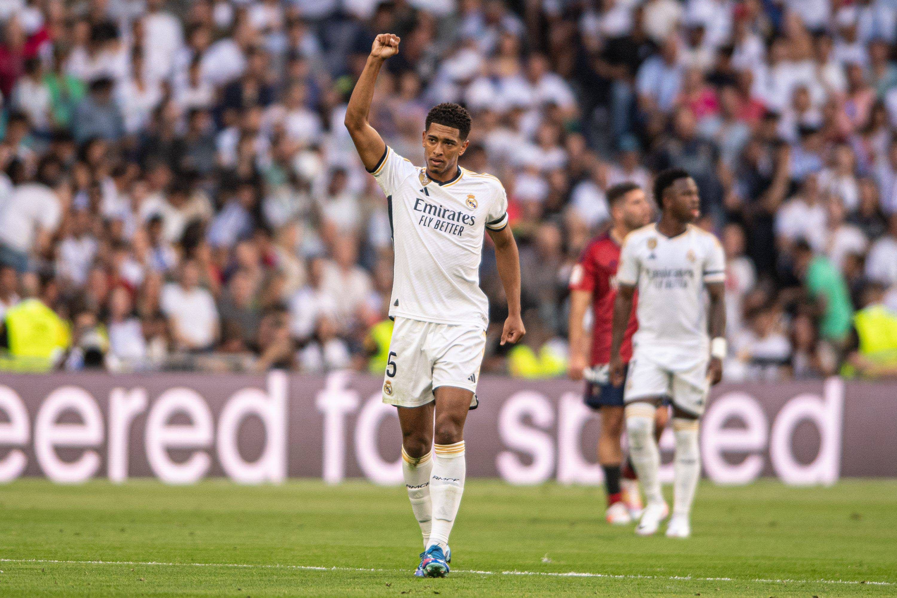 Jude Bellingham celebra su gol en el Real Madrid-Osasuna (FOTO: Cordón Press).