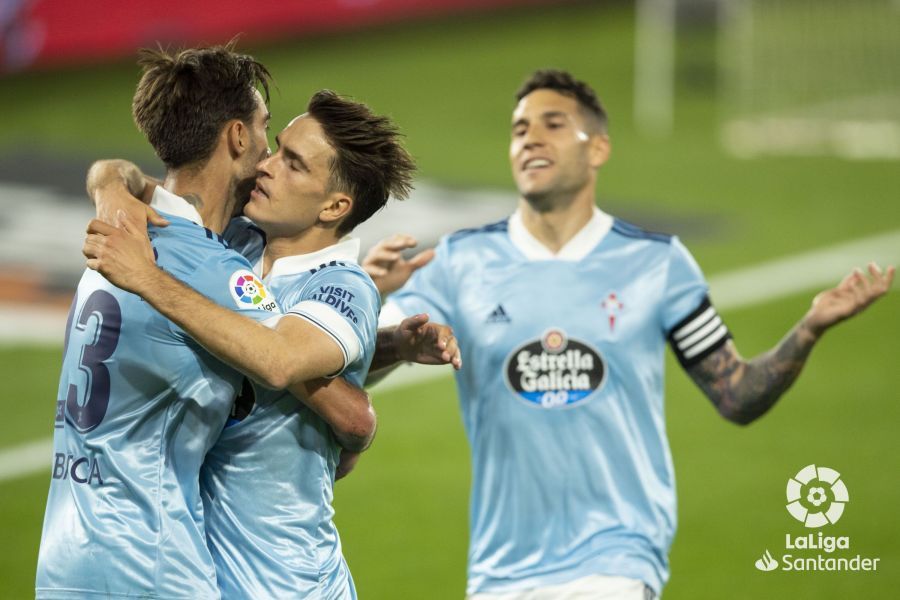 Celebración del gol de Brais Méndez el Celta-Sevilla.