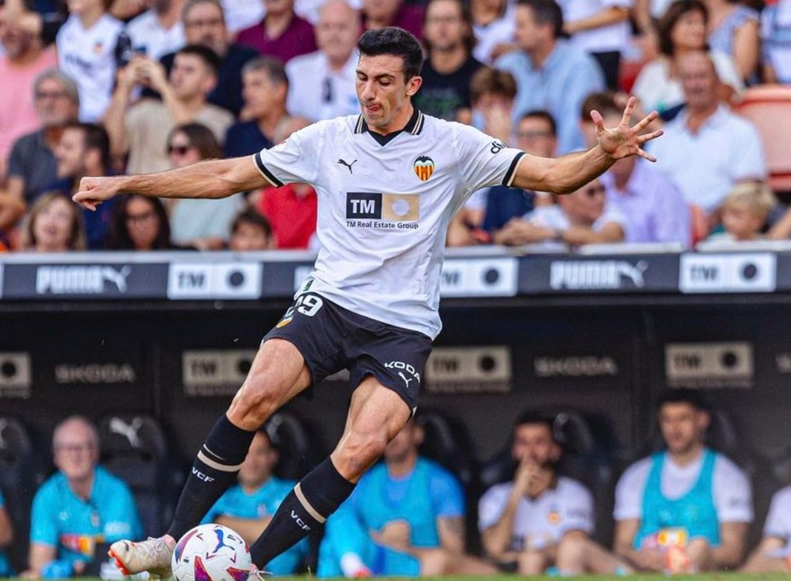  César Tárrega, el día de su debut en Mestalla