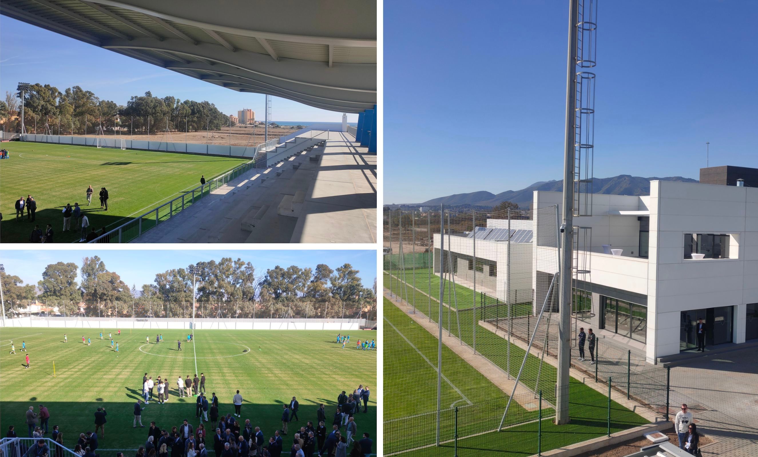 Varias vistas de la ciudad deportiva del Málaga. (El Desmarque)
