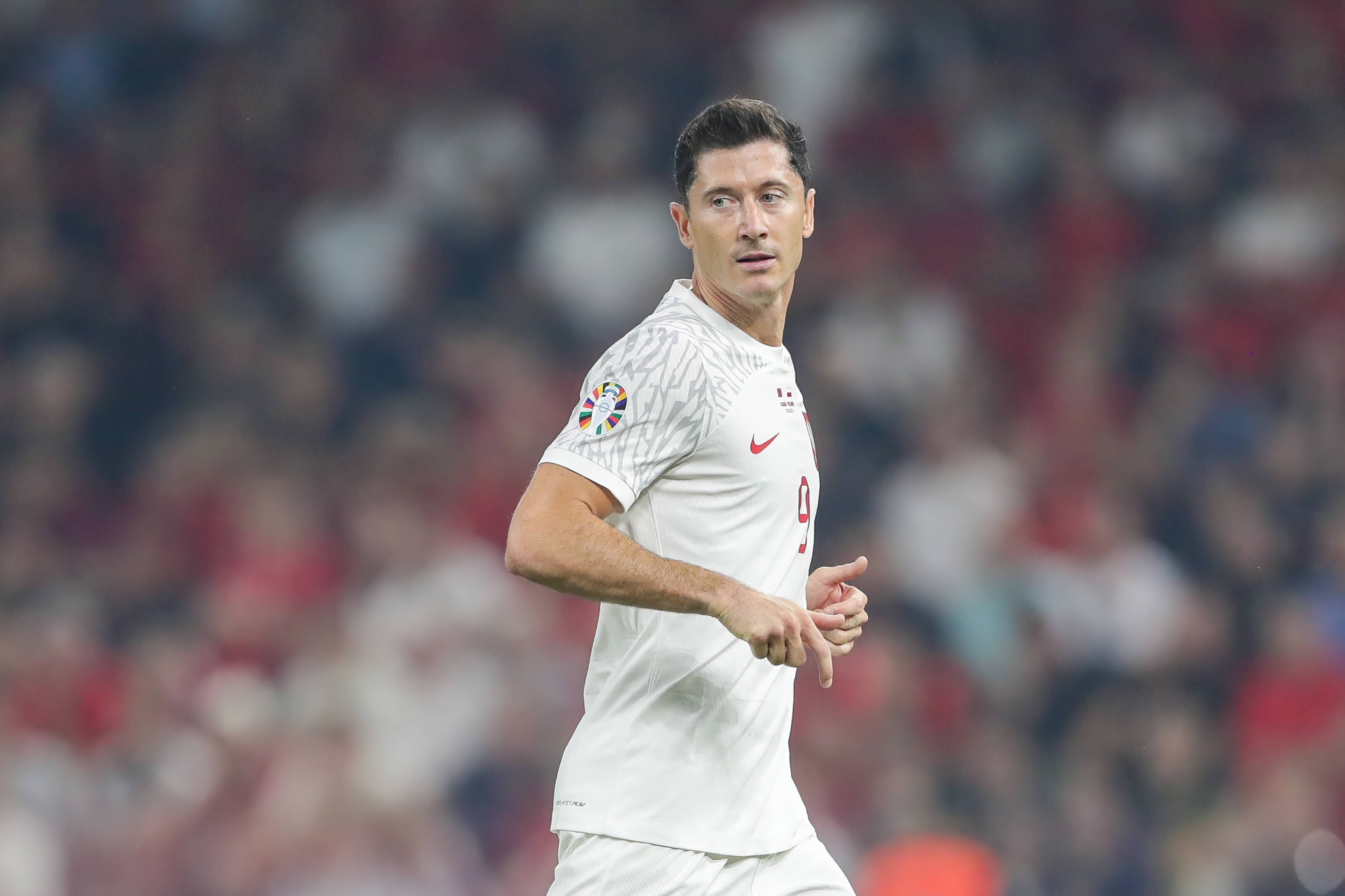 Robert Lewandowski, con Polonia en la clasificación para la Euro 2024 (Fotos: Cordon Press).