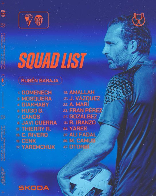  Convocatoria del Valencia CF.