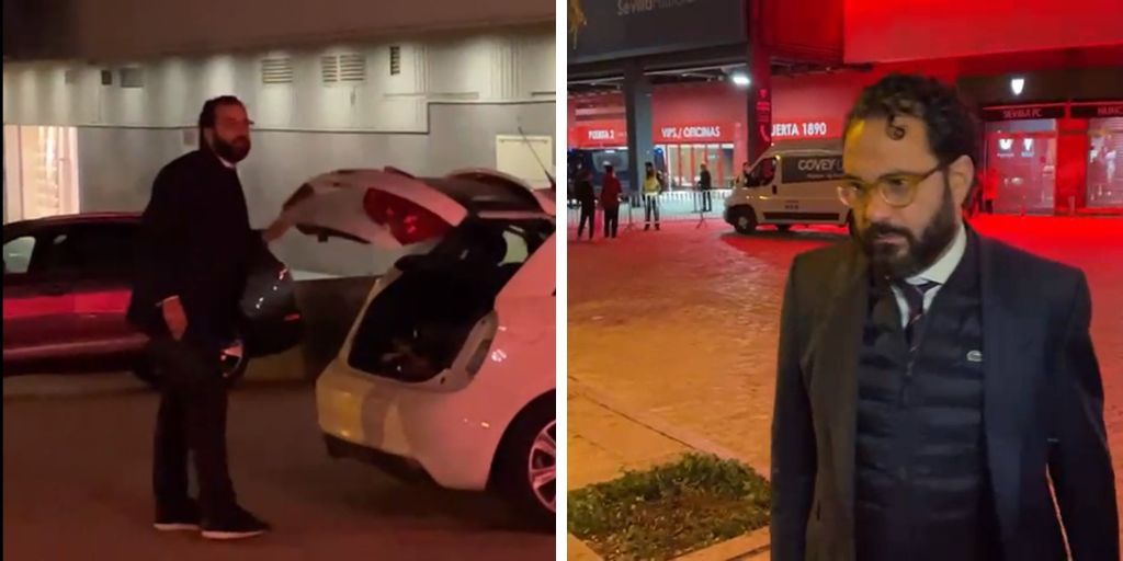 Víctor Orta, a la salida del Sánchez-Pizjuán.