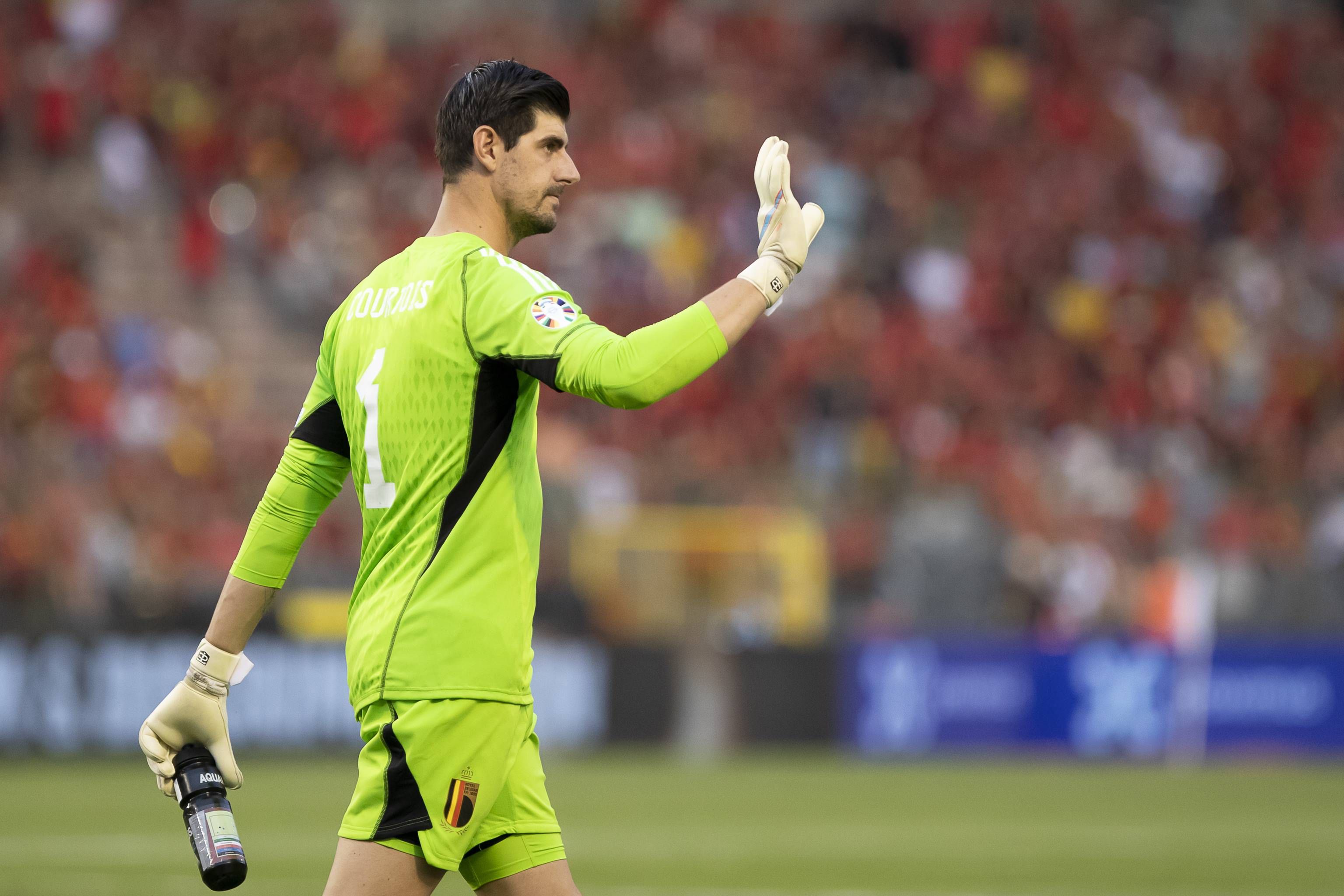 Courtois, durante el partido contra Austria (Cordon Press)