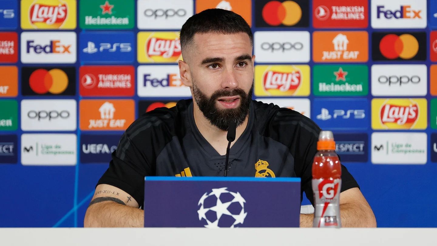 Dani Carvajal, en sala de prensa.