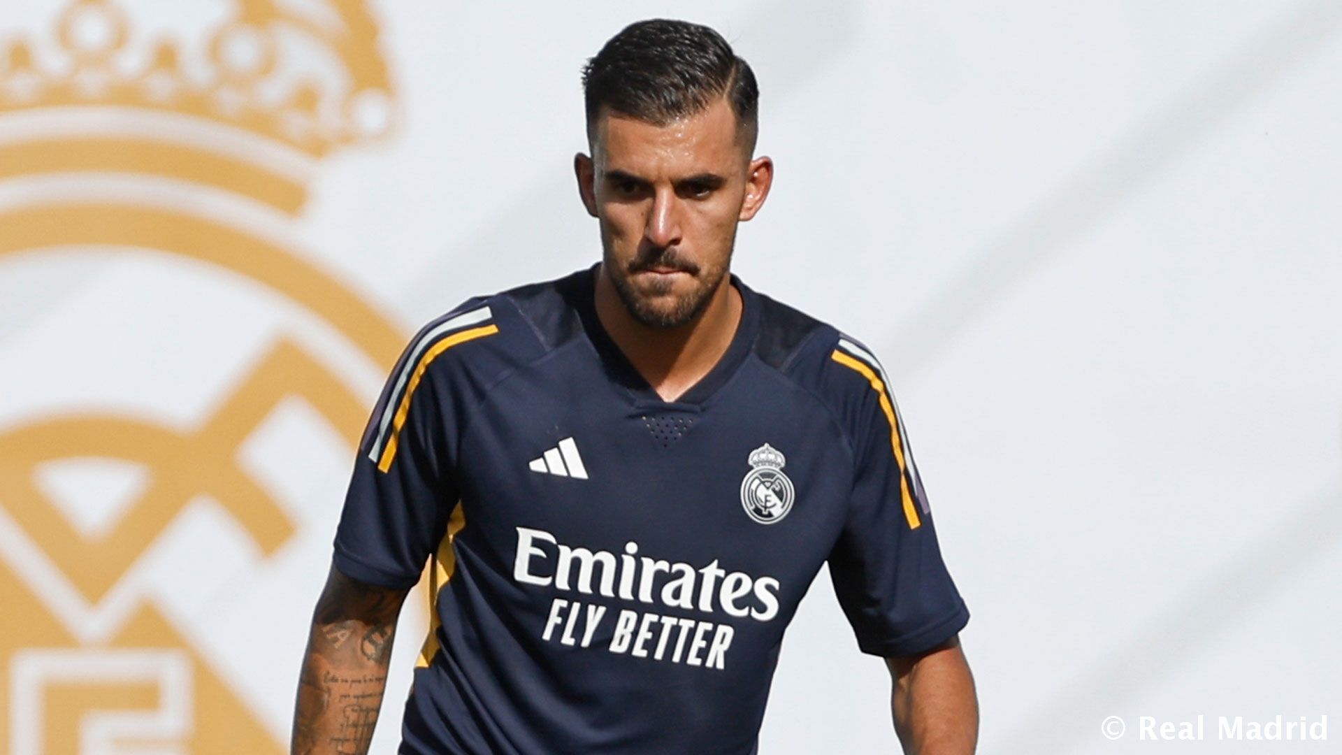 Dani Ceballos, en un entrenamiento de la pretemporada 23/24