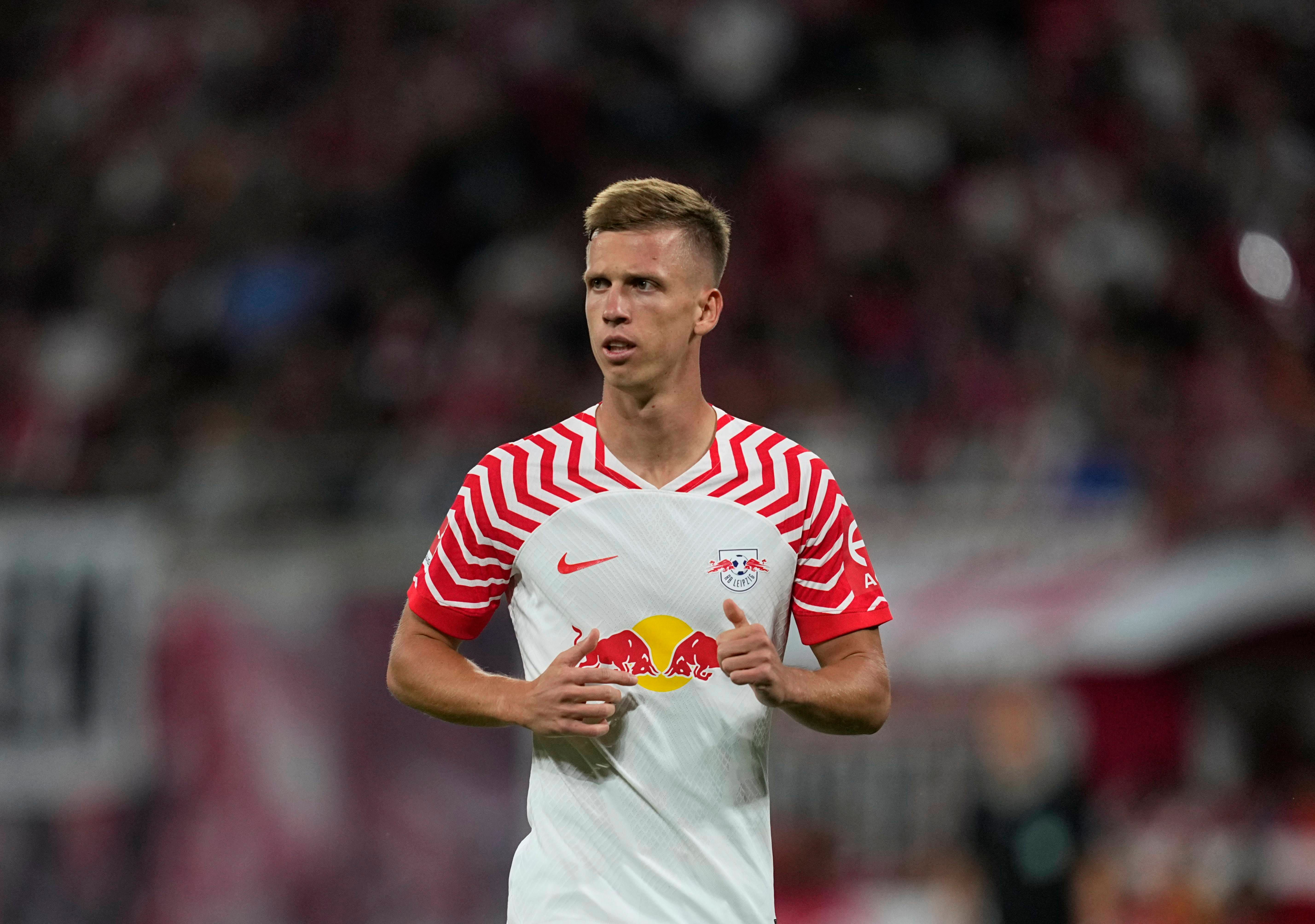  Dani Olmo, durante un partido del RB Leipzig.