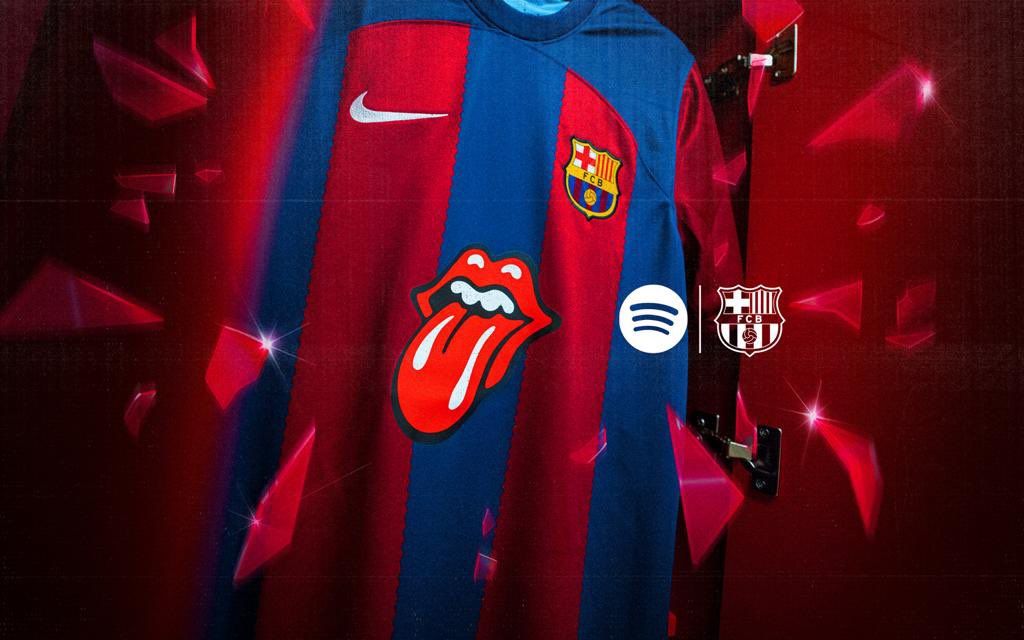  La camiseta del Barça con el logo de los Rolling Stones 