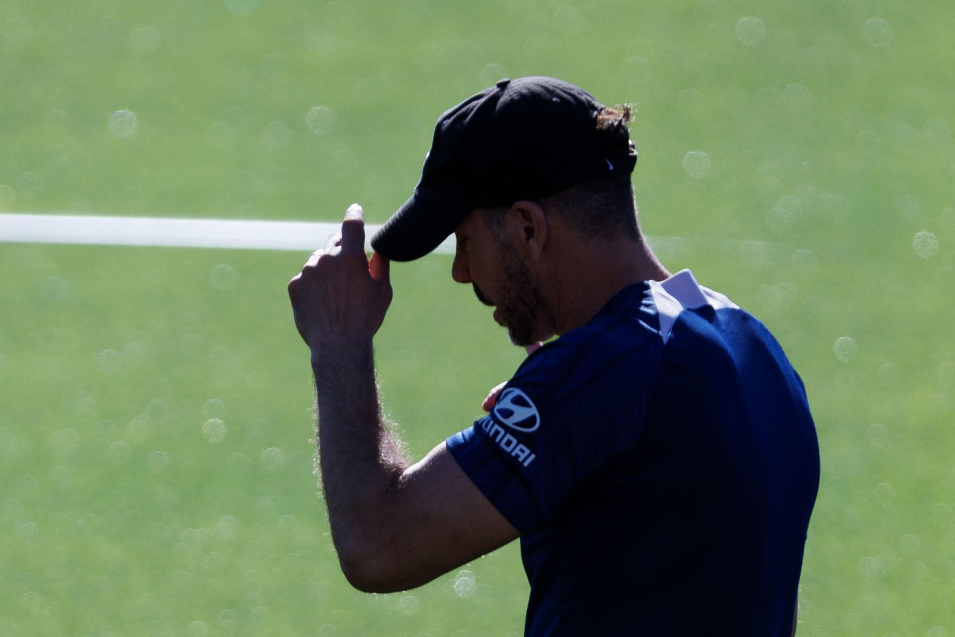  Diego Pablo Simeone, en una sesión del Atlético de Madrid.