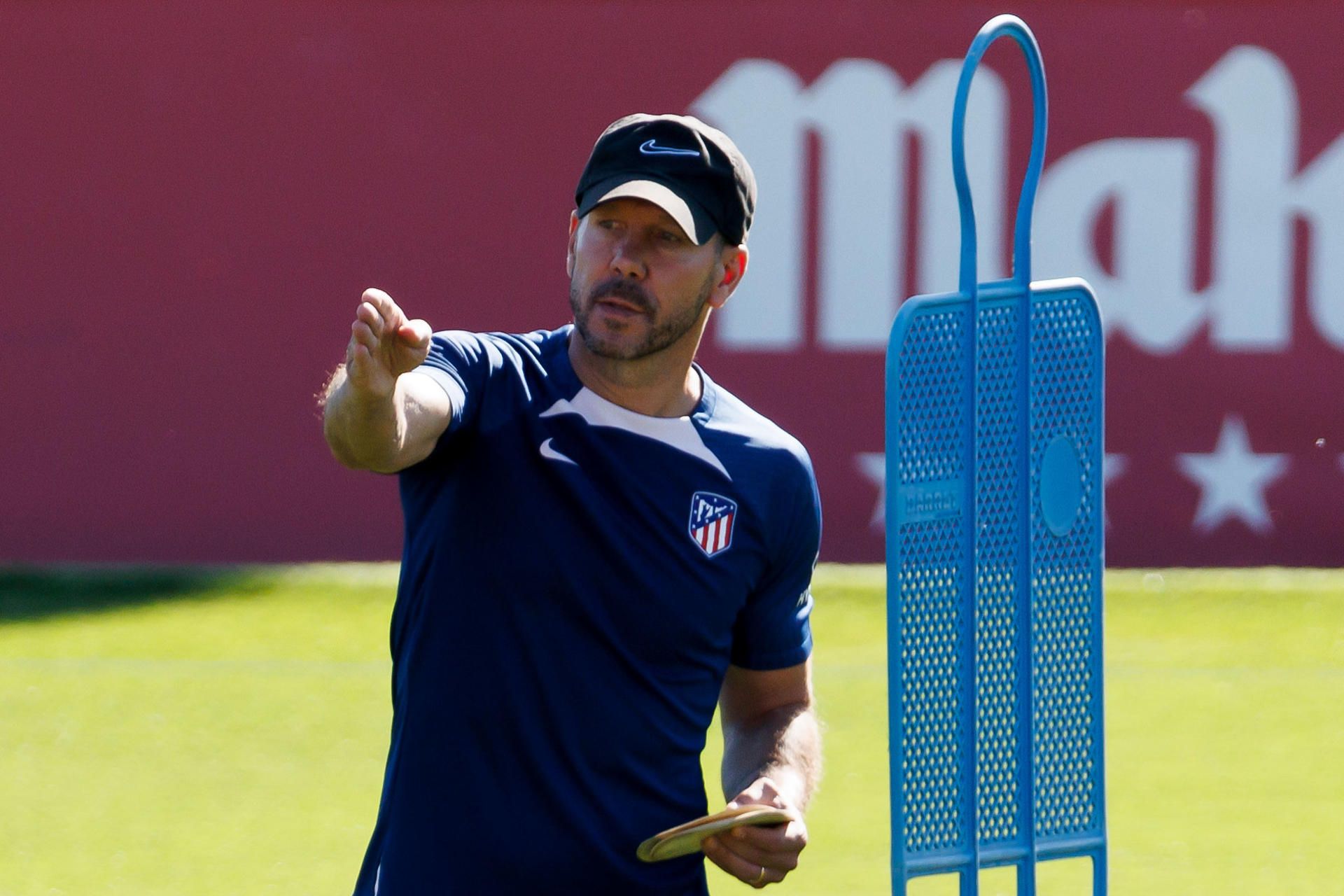  Diego Pablo Simeone, en una sesión del Atlético de Madrid.
