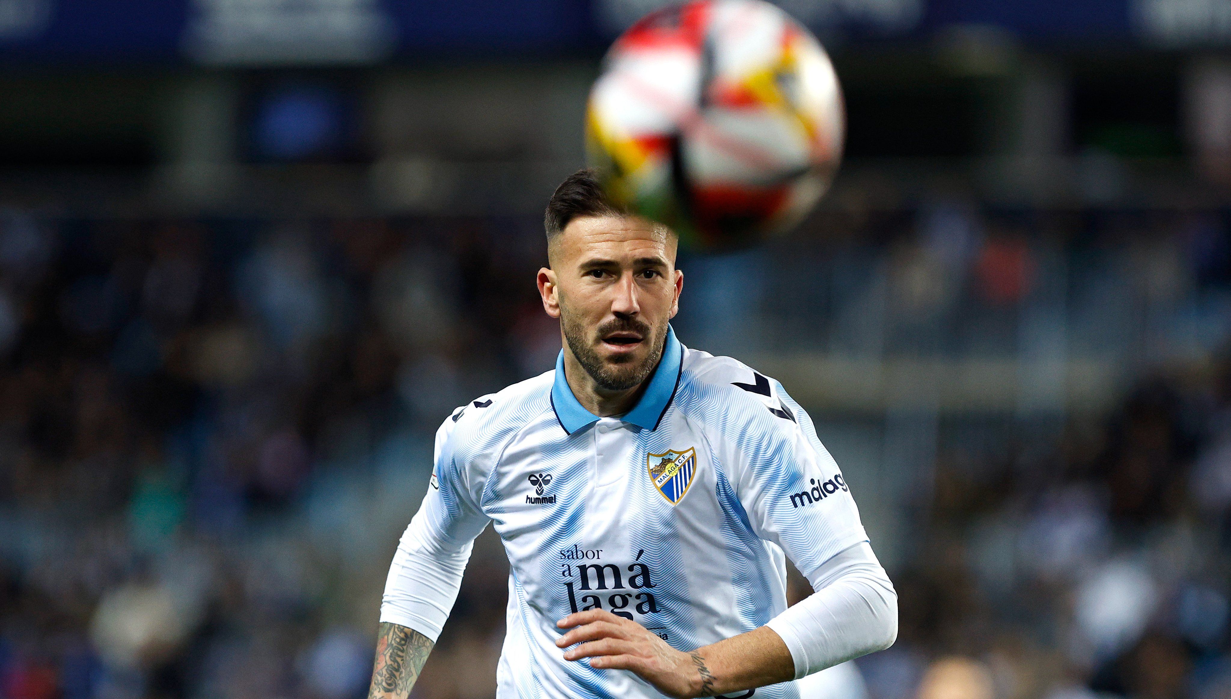  Dioni, en un partido con el Málaga en La Rosaleda. (MCF)