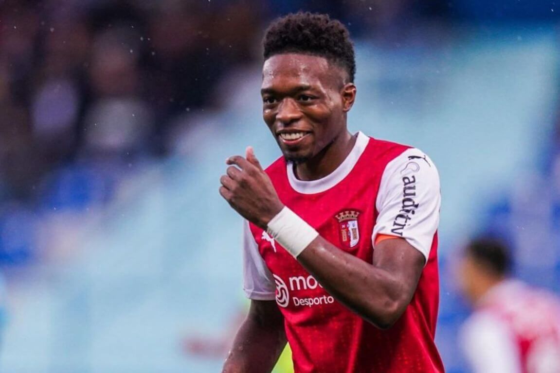  Álvaro Djaló jugando con el Sporting de Braga; ahora será jugador del Athletic Club junto a su primo Adu Ares.