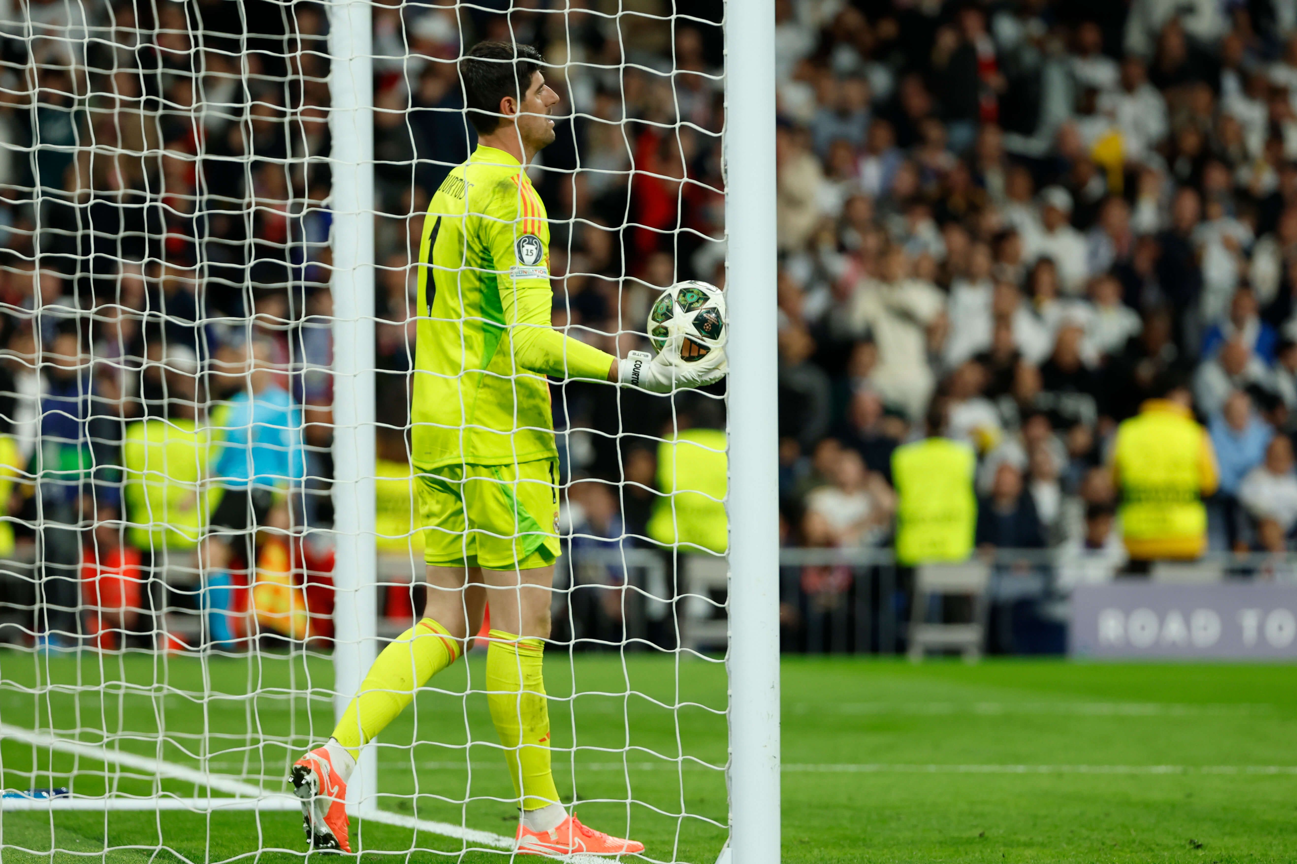 Thibaut Courtois, en el partido ante el Arsenal en Champions