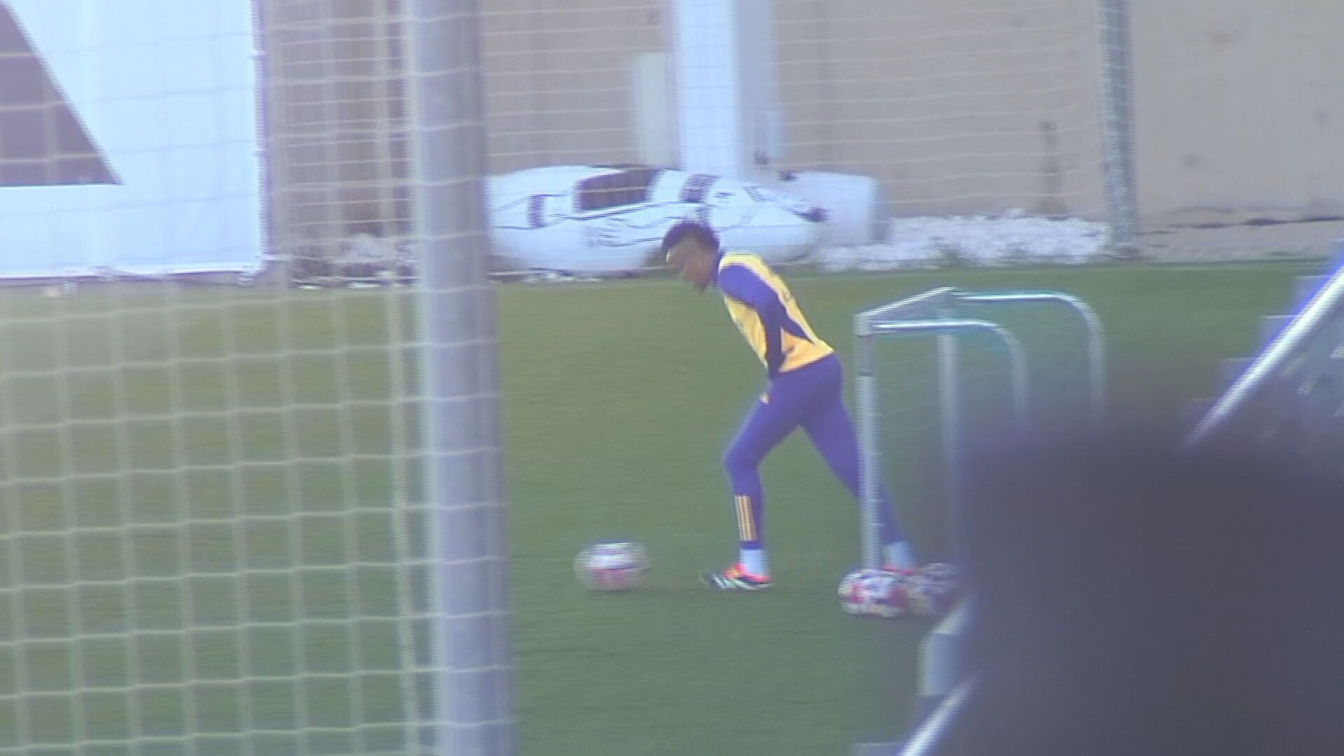 Eder Militao, en Valdebebas ejercitándose