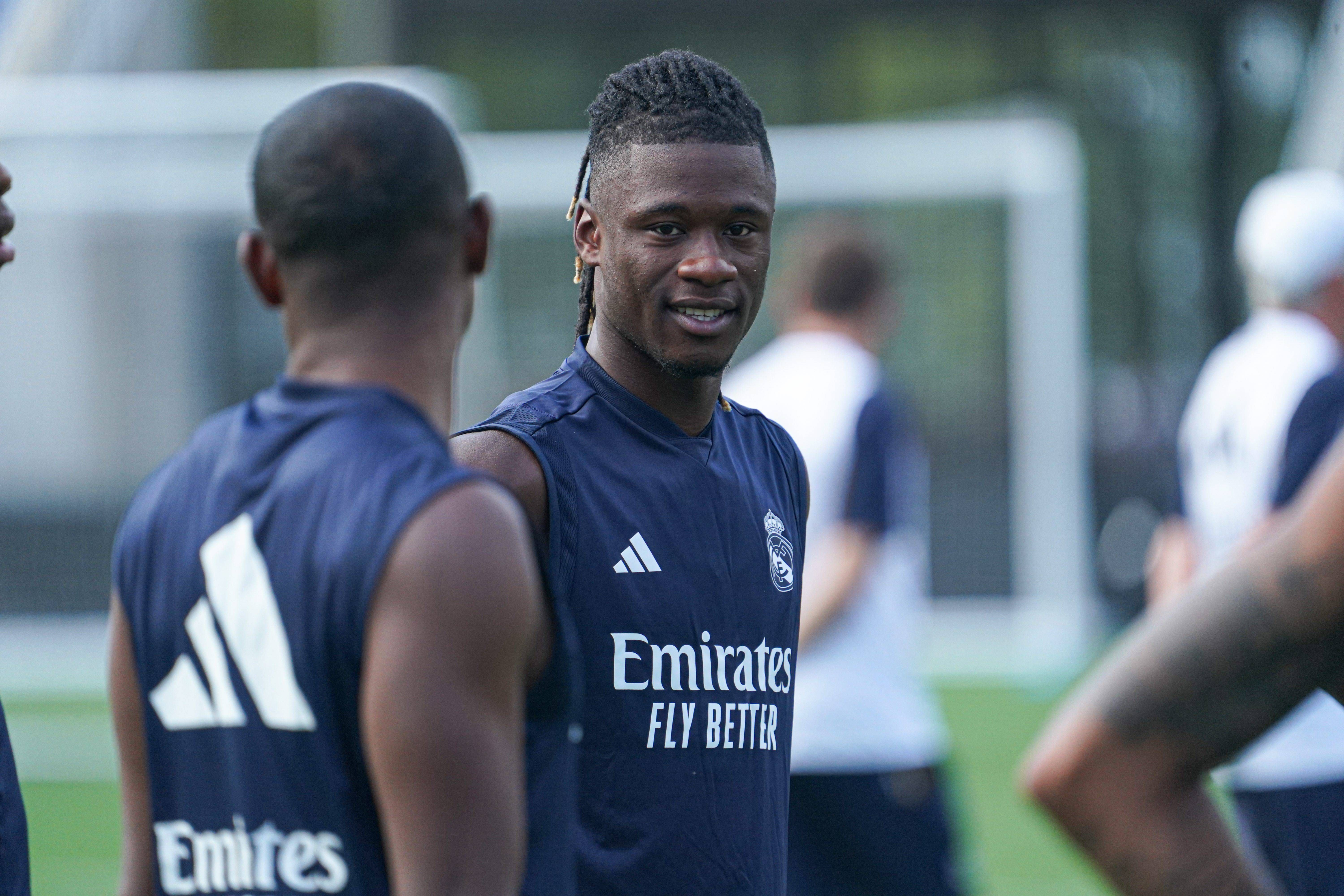 Eduardo Camavinga, en una sesión del Real Madrid.