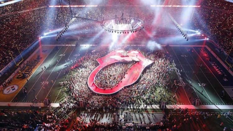  El escenario de los Rolling Stones en la Super Bowl..