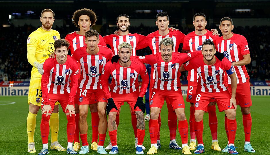  El once del Atlético de Madrid ante el Barça.