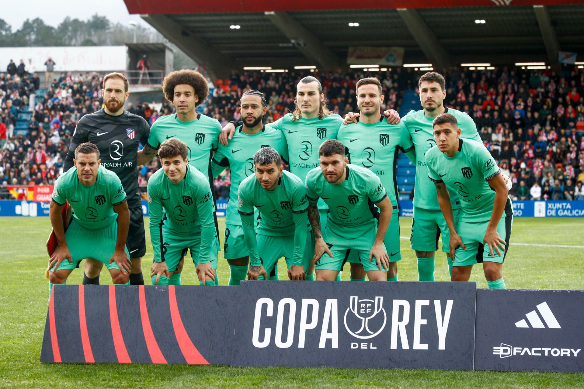 El once del Atlético de Madrid ante el Lugo.