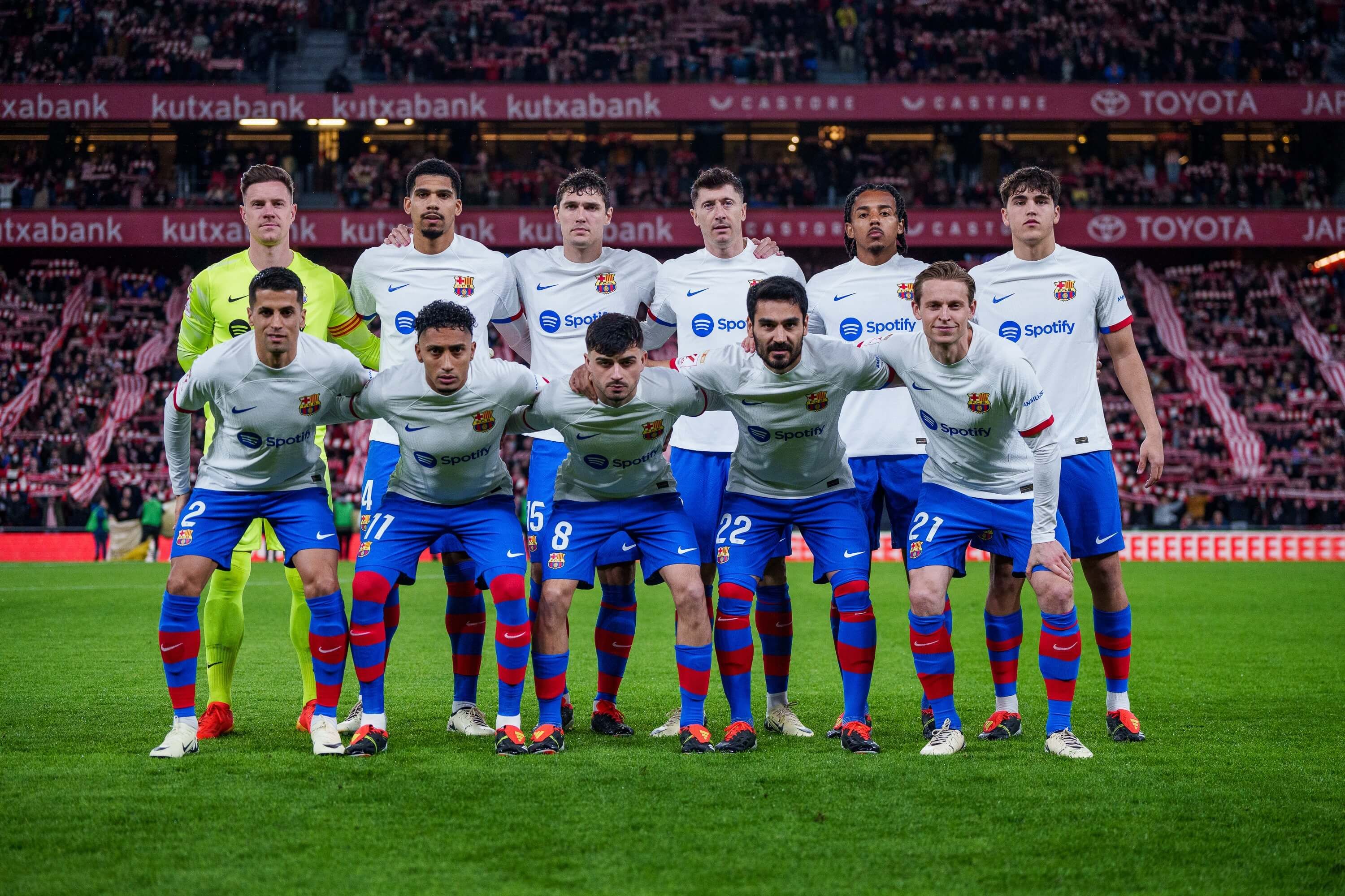  El once del Barcelona en San Mamés.
