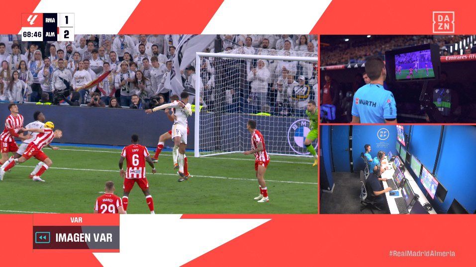  El remate de Vinicius Jr. que terminó en gol tras la intervención del VAR.