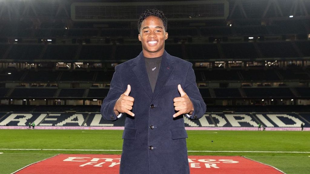  Endrick, durante su visita al Santiago Bernabéu. (Fuente: @realmadrid)