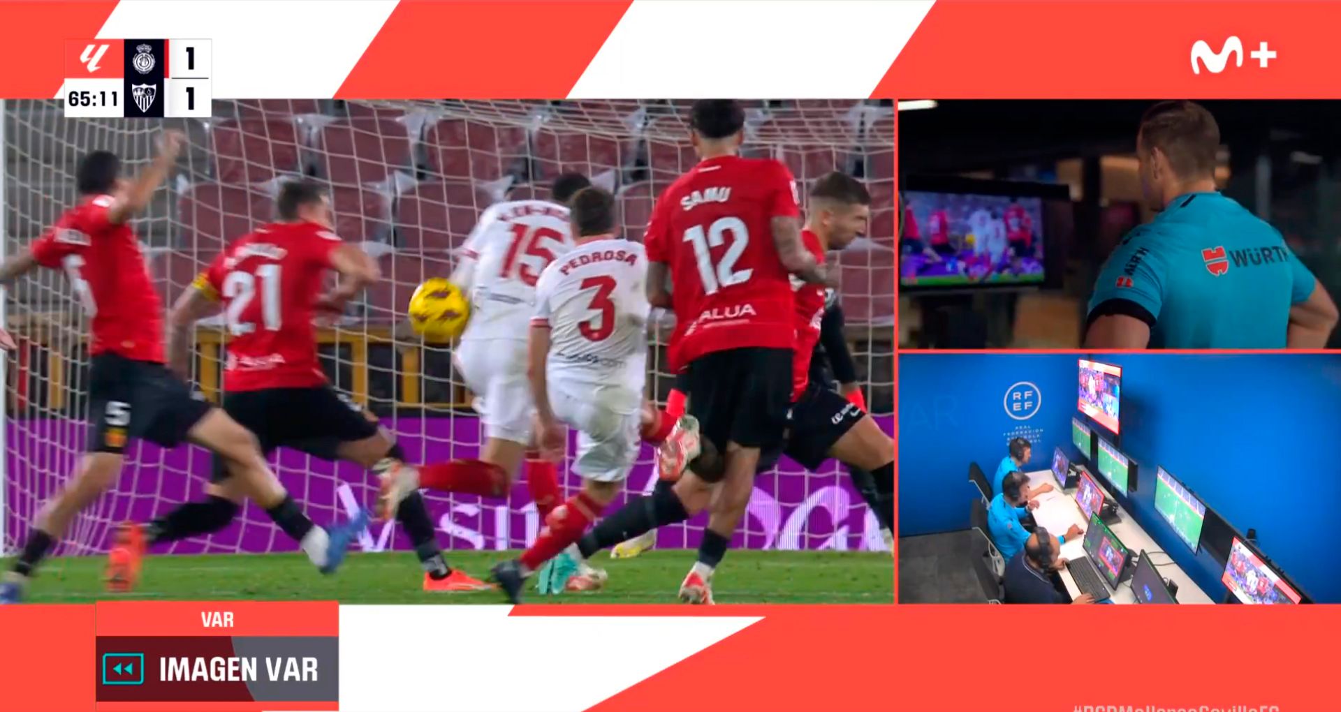  Captura del gol anulado a En-Nesyri.