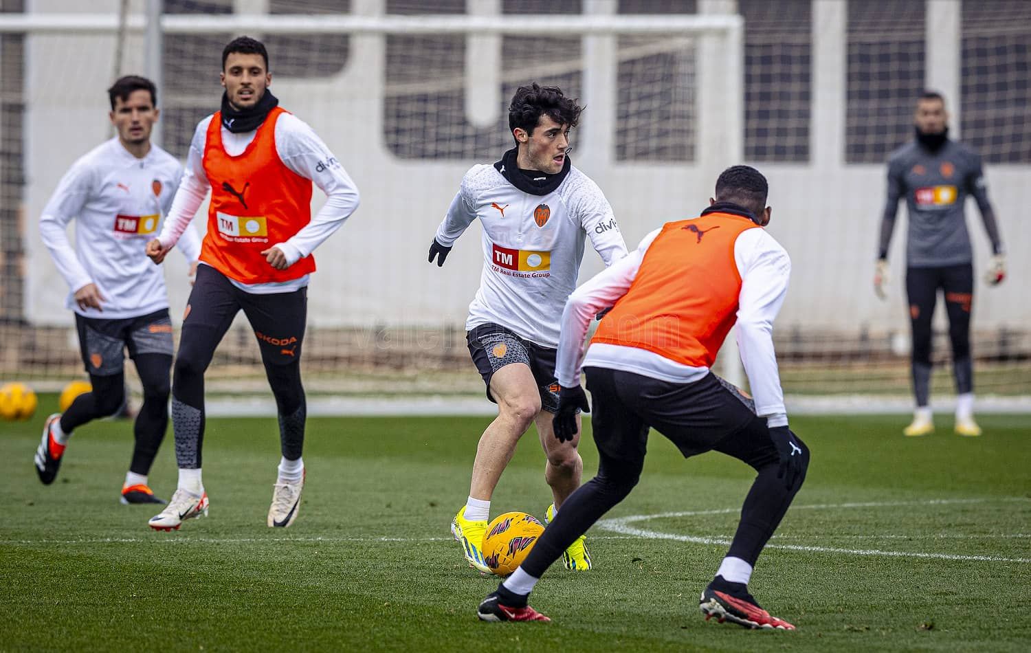  Entrenamiento del Valencia CF.