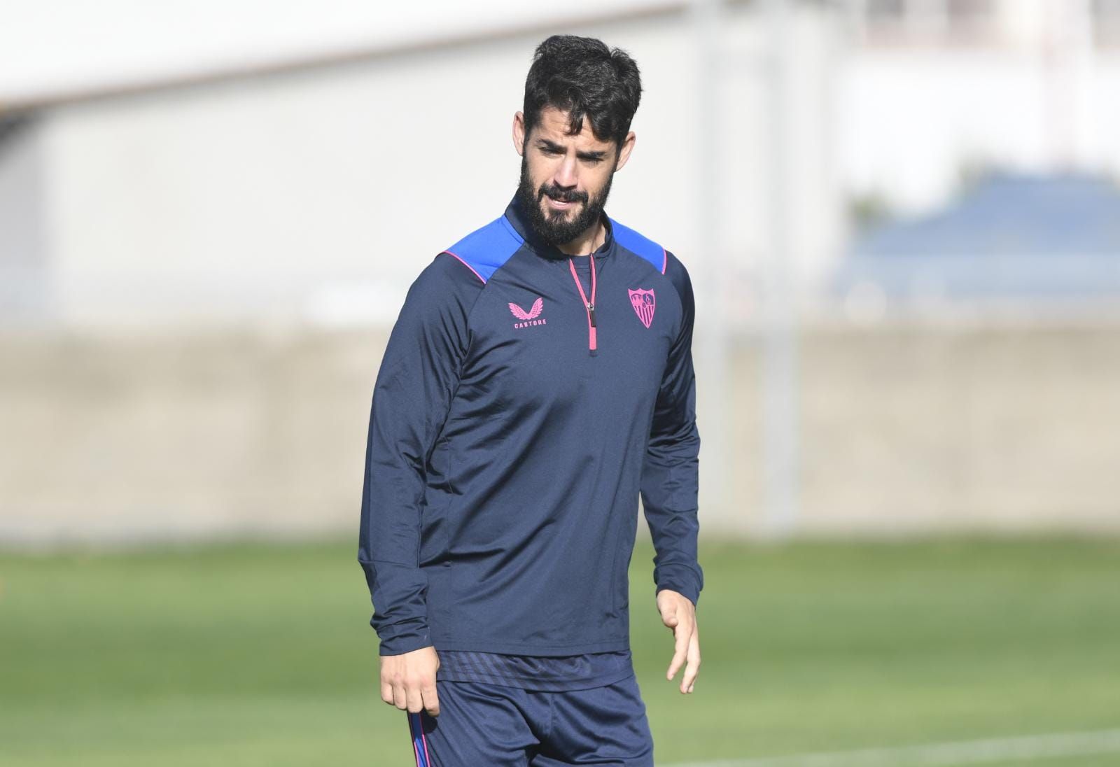 Isco, en el entrenamiento del Sevilla de este sábado.