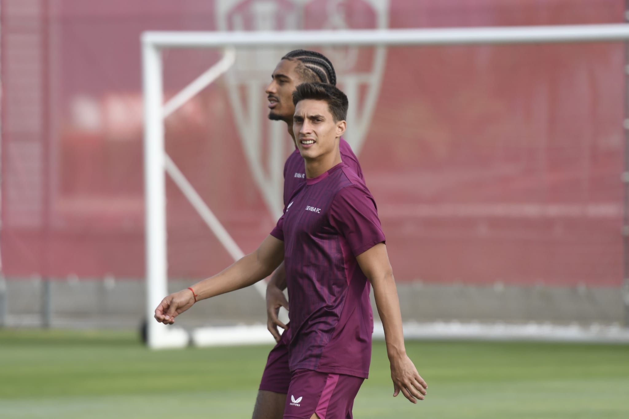 Gattoni y Badé, en el entrenamiento de este sábado (Foto: Kiko Hurtado).