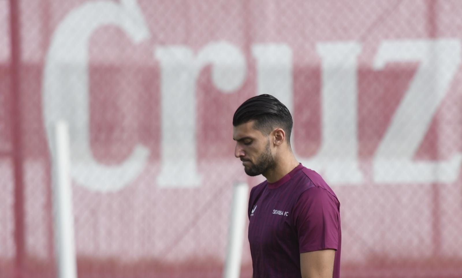Rafa Mir, en el entrenamiento de este sábado.