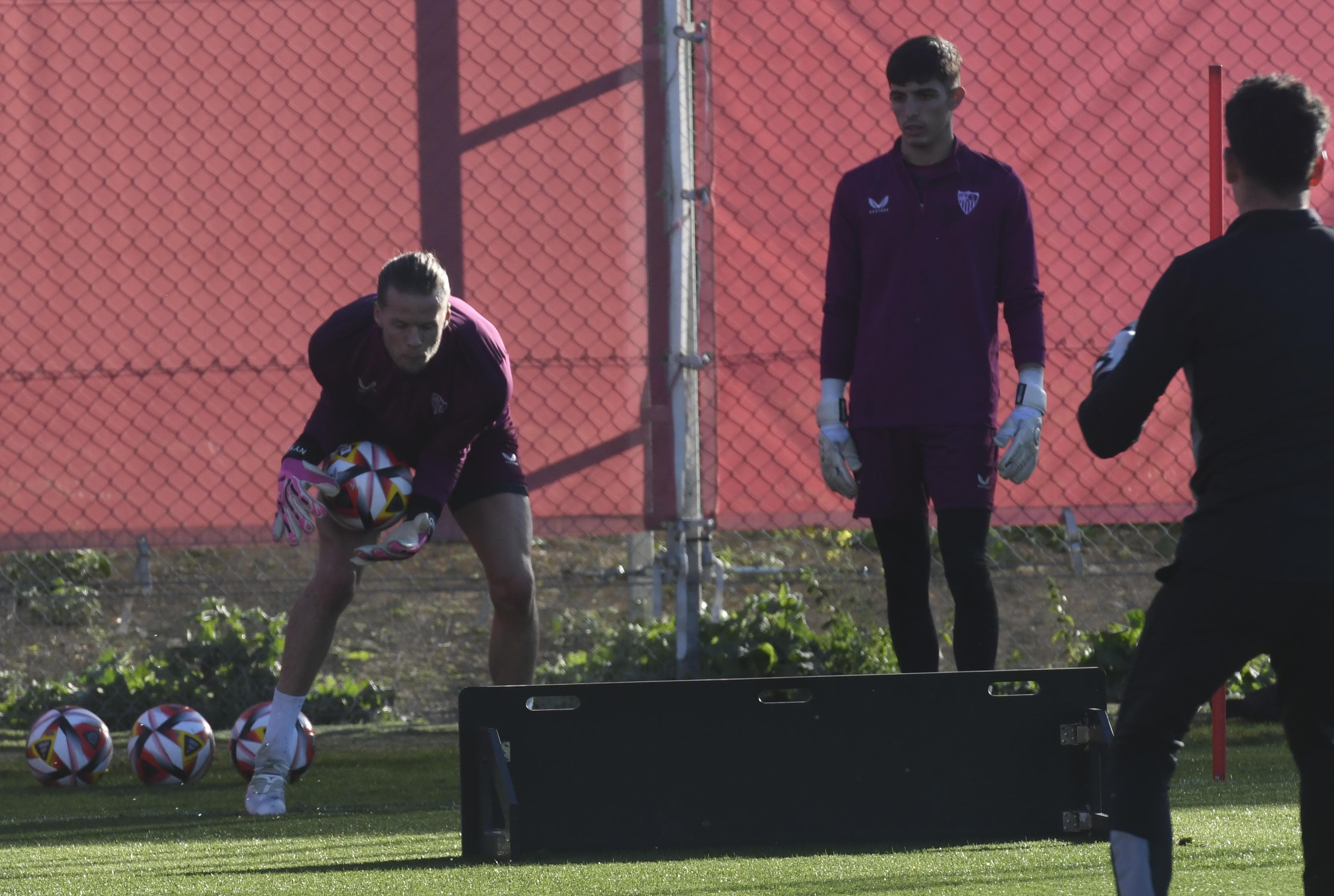 Nyland, en el entrenamiento de este miércoles.