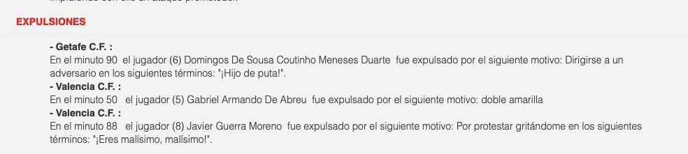  Esto dice el acta sobre la expulsión de Javi Guerra.