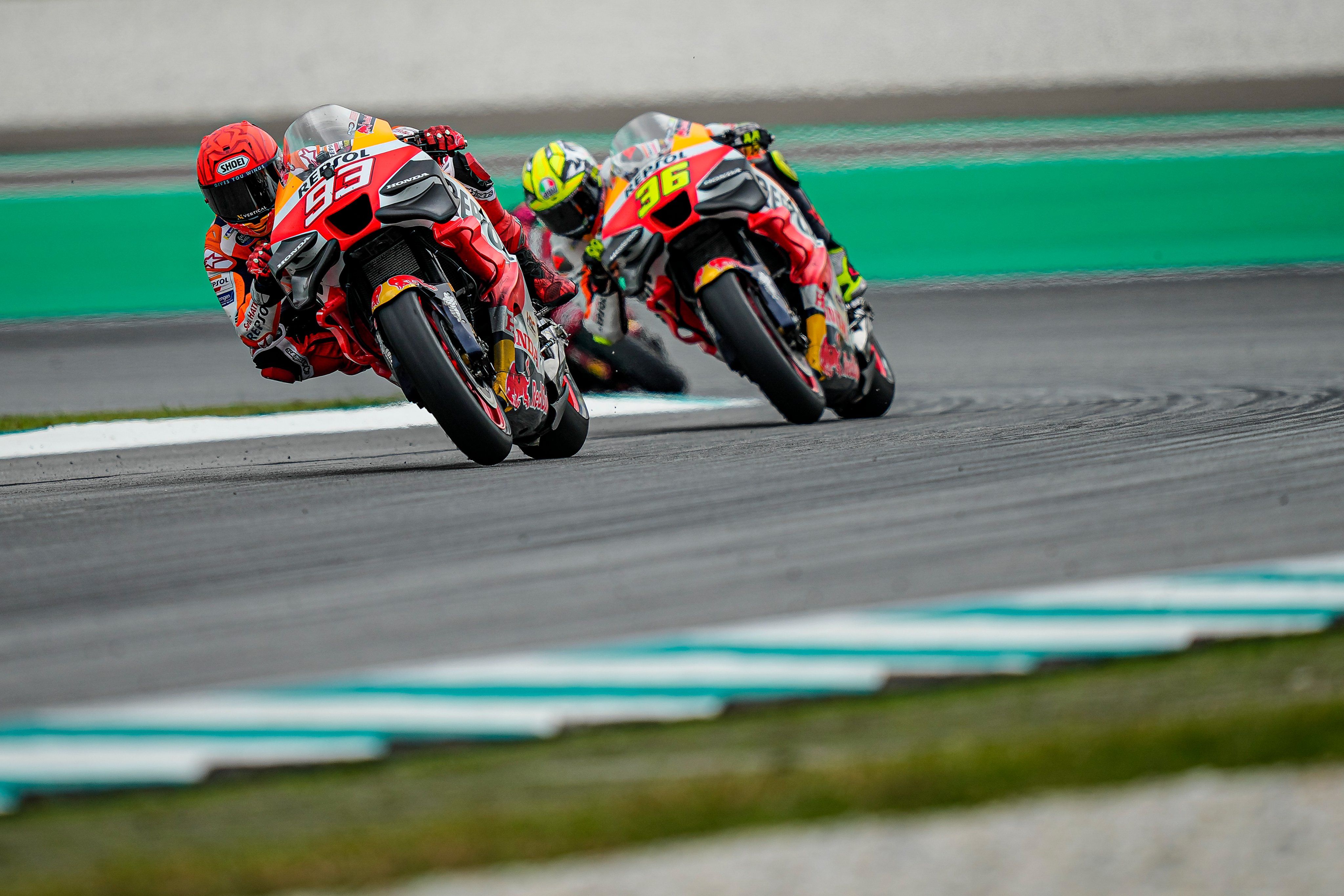 Marc Márquez y Joan Mir, en el GP de Malasia.