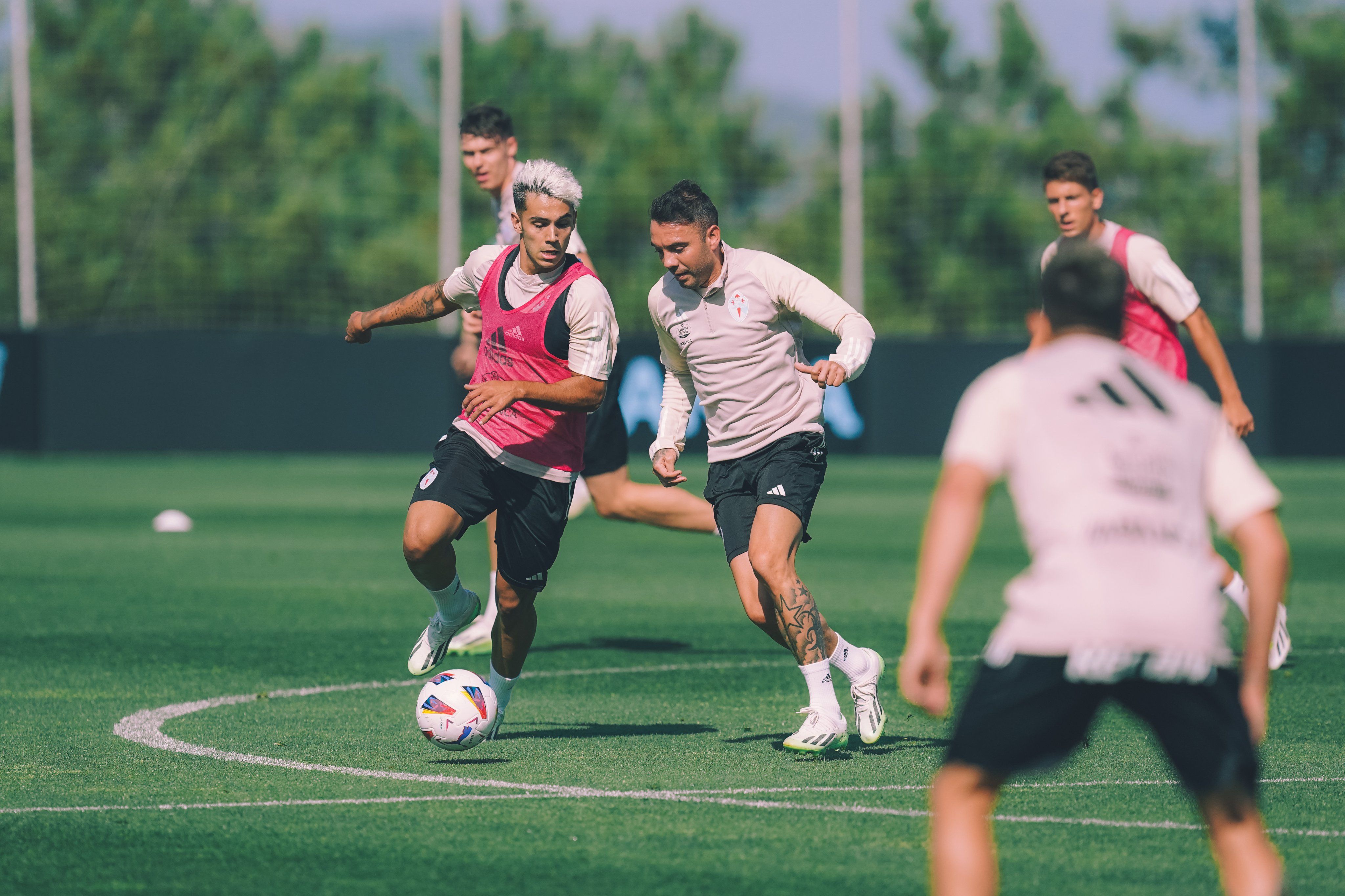  Iago Aspas y Hugo Sotelo.