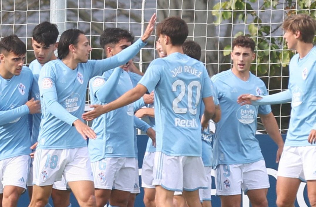  Celebración del gol de Hugo Álvarez.