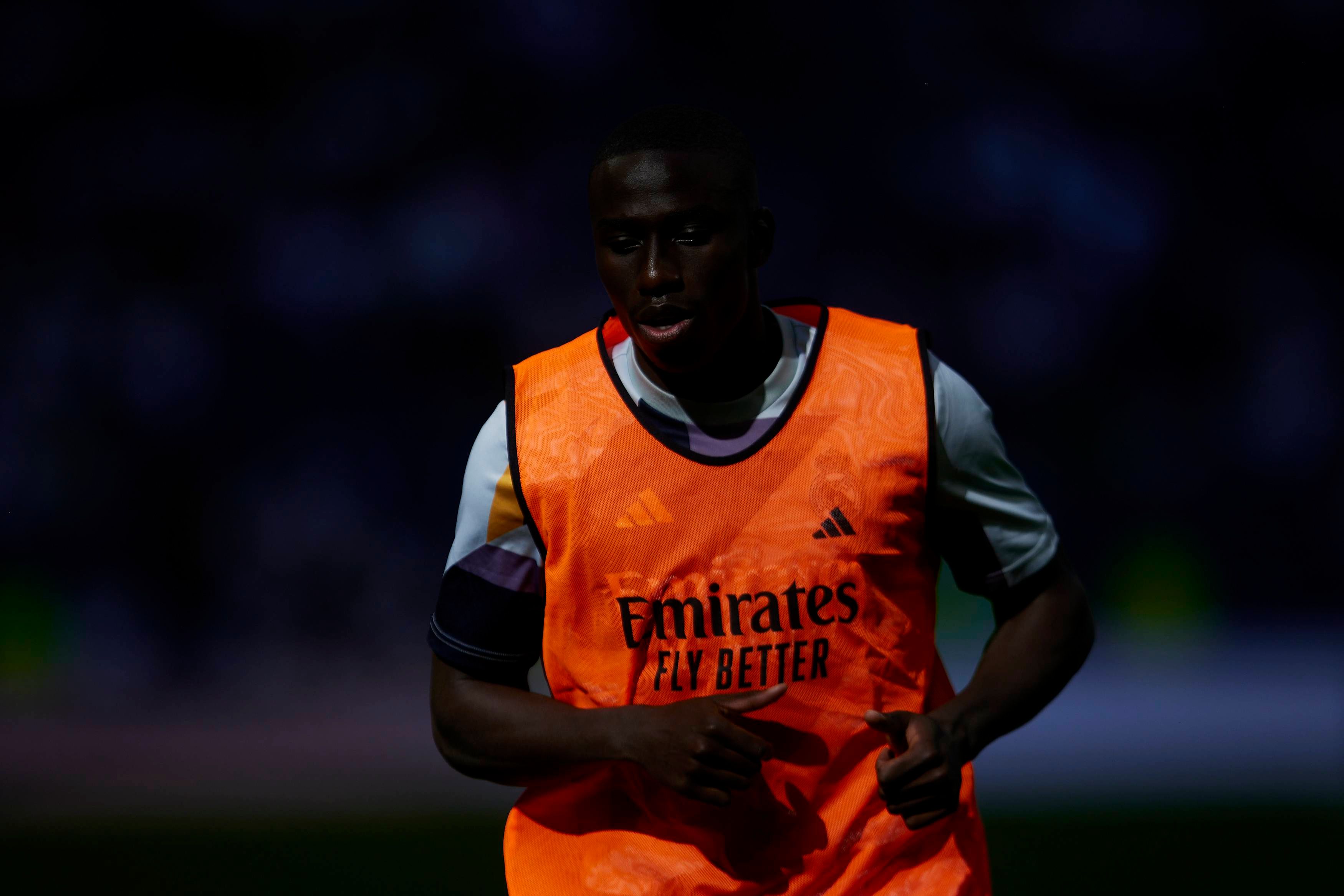 Ferland Mendy, antes del Real Madrid-Osasuna.