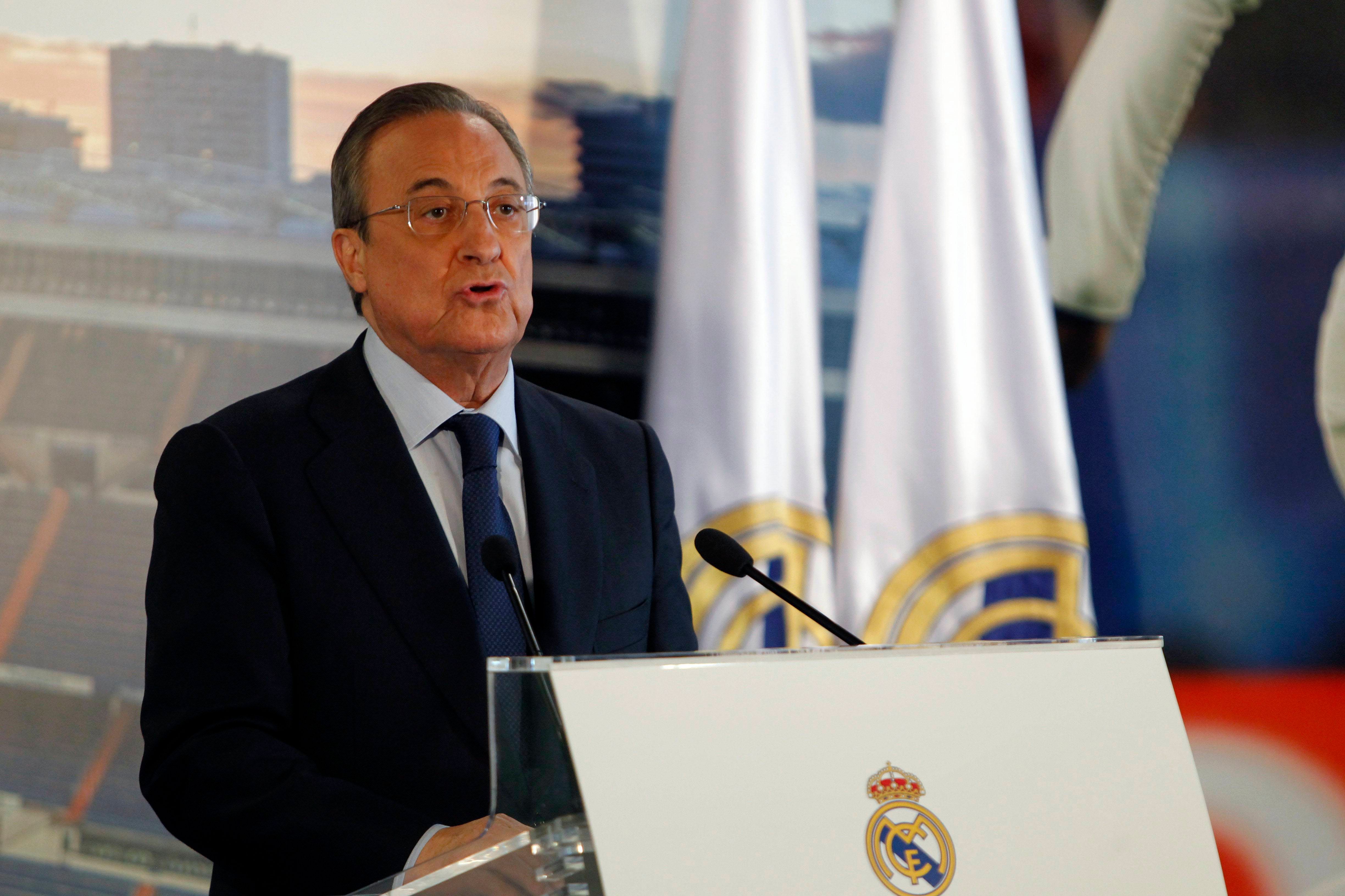  Florentino Pérez, en un acto con el Real Madrid.