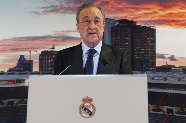 Florentino Pérez, en su comparecencia.