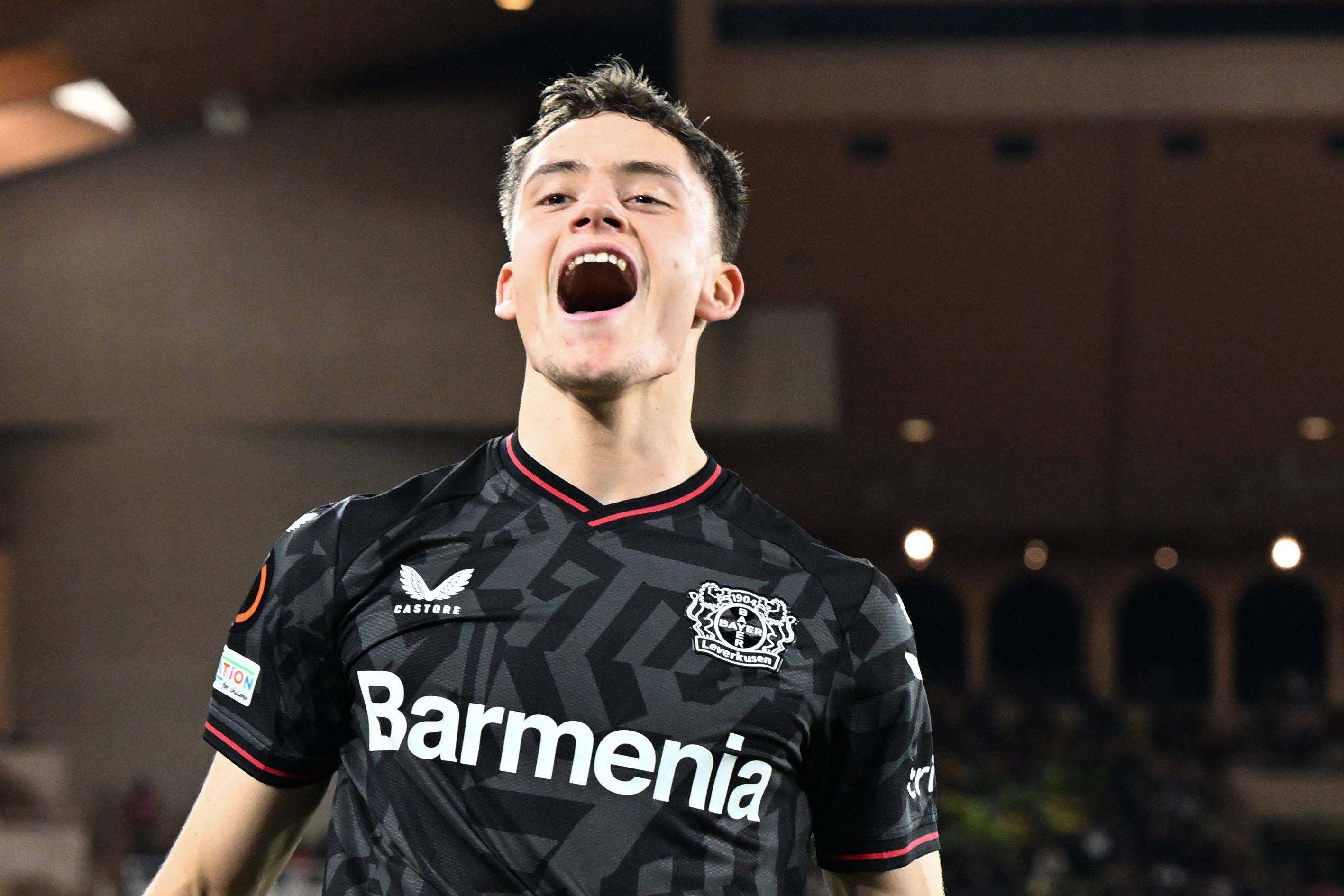 Florian Wirtz celebra un gol con el Bayer Leverkusen (Foto: Cordon Press).