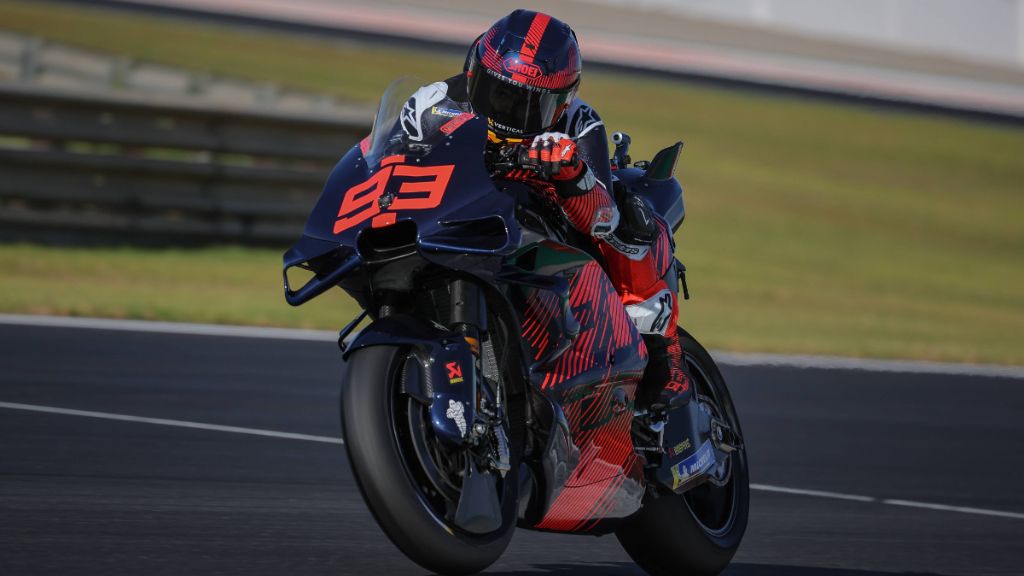  Marc Márquez, en los test de Valencia con Gresini.