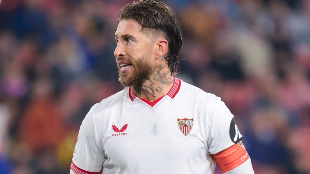 Sergio Ramos durante un partido con el Sevilla FC