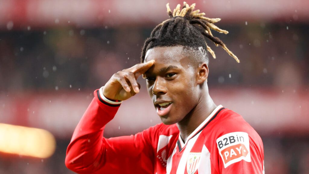  Nico Williams celebrando su gol ante el Atlético de Madrid