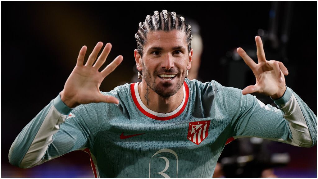  Rodrigo De Paul celebrando el 1-1 ante el FC Barcelona. (Fuente: EFE)