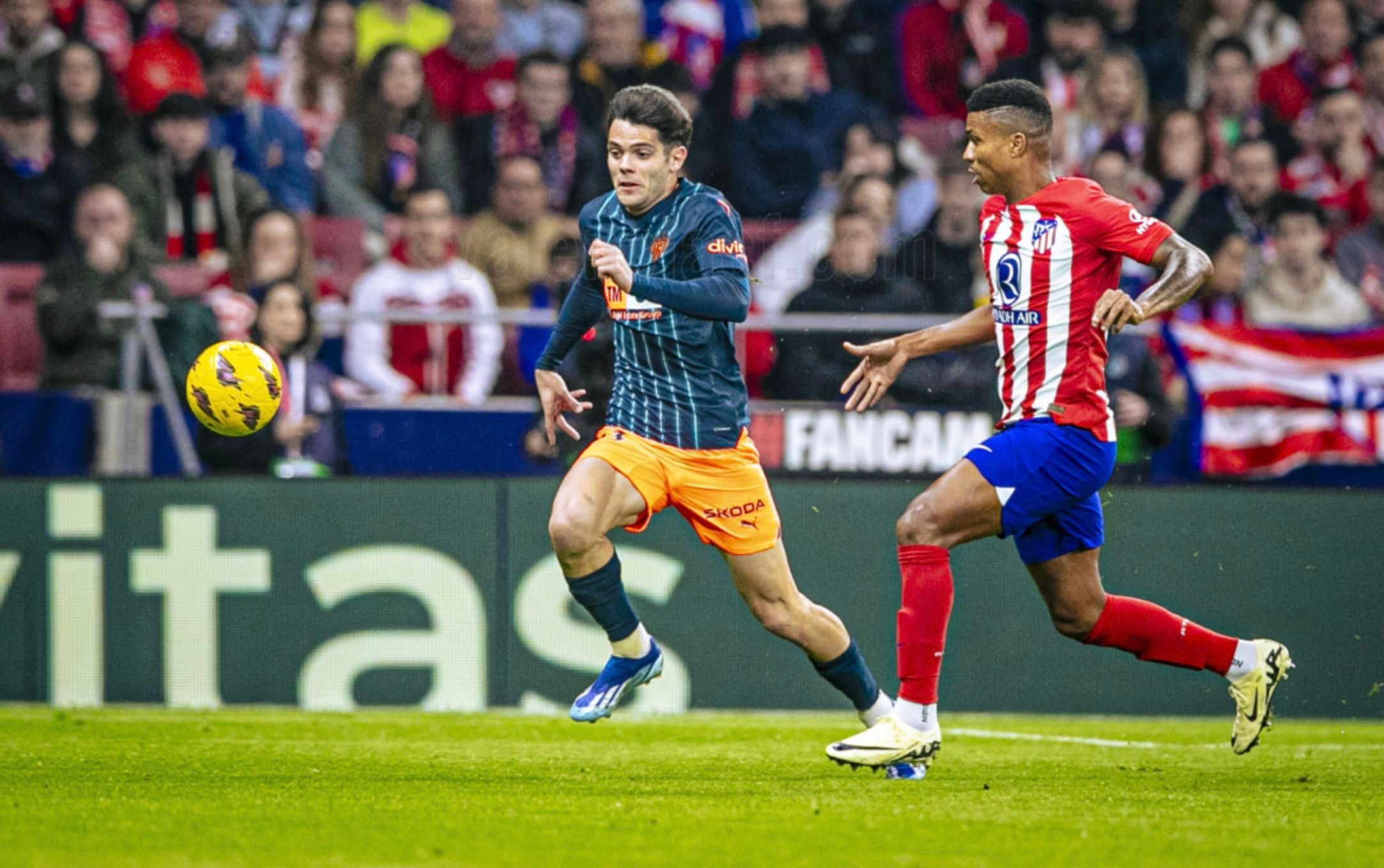Fran Pérez, en el Atlético de Madrid - Valencia CF (Foto: VCF).