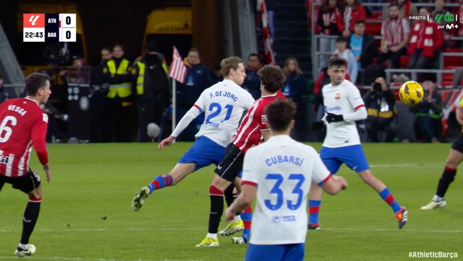  El momento de la lesión de Frenkie de Jong.