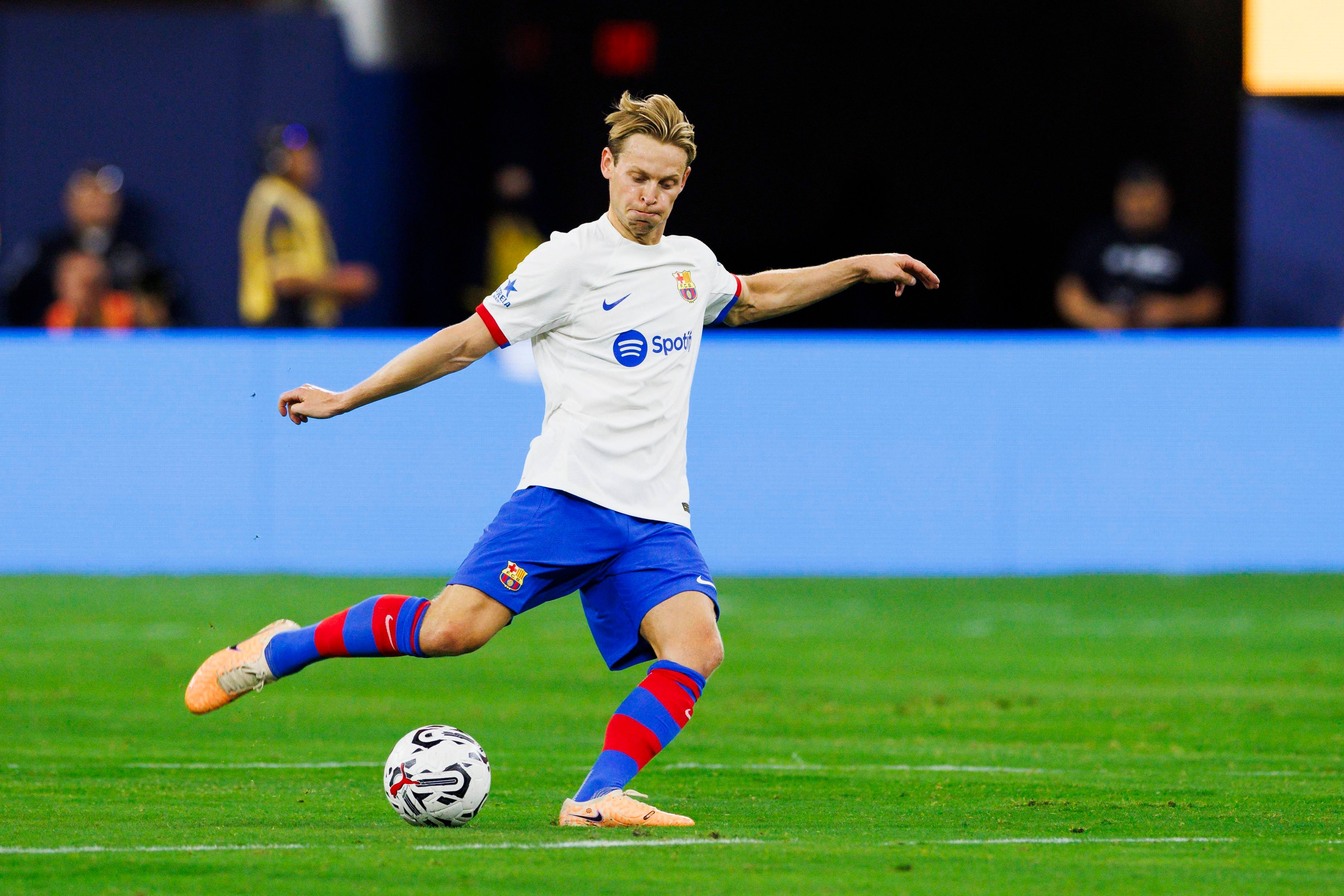  Frenkie de Jong, en un partido de pretemporada con el Barça.