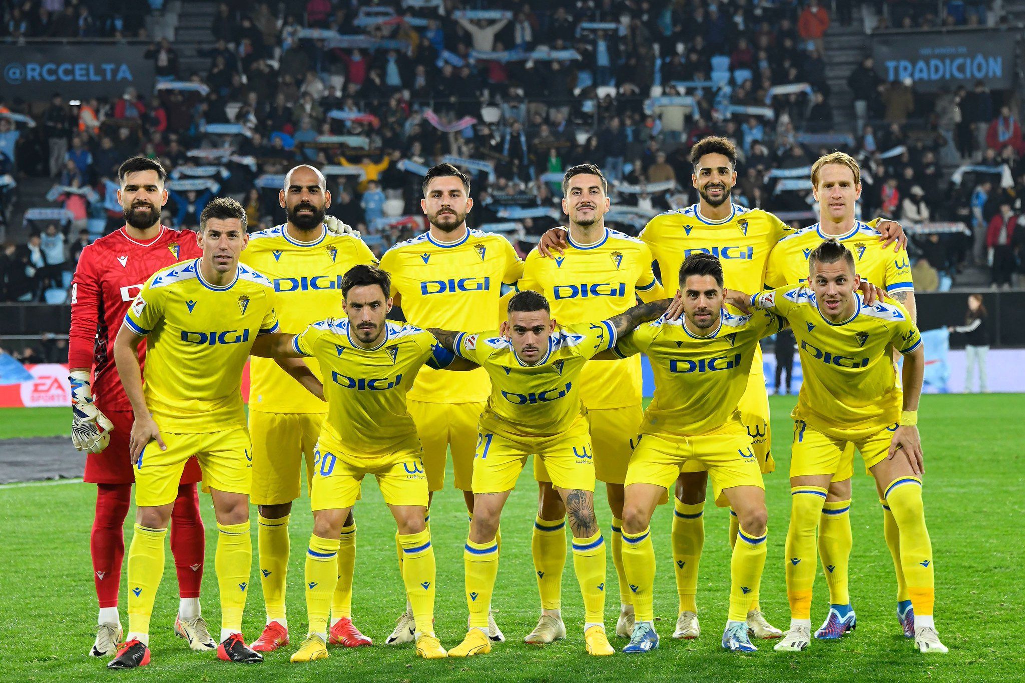 Once del Cádiz ante el Celta