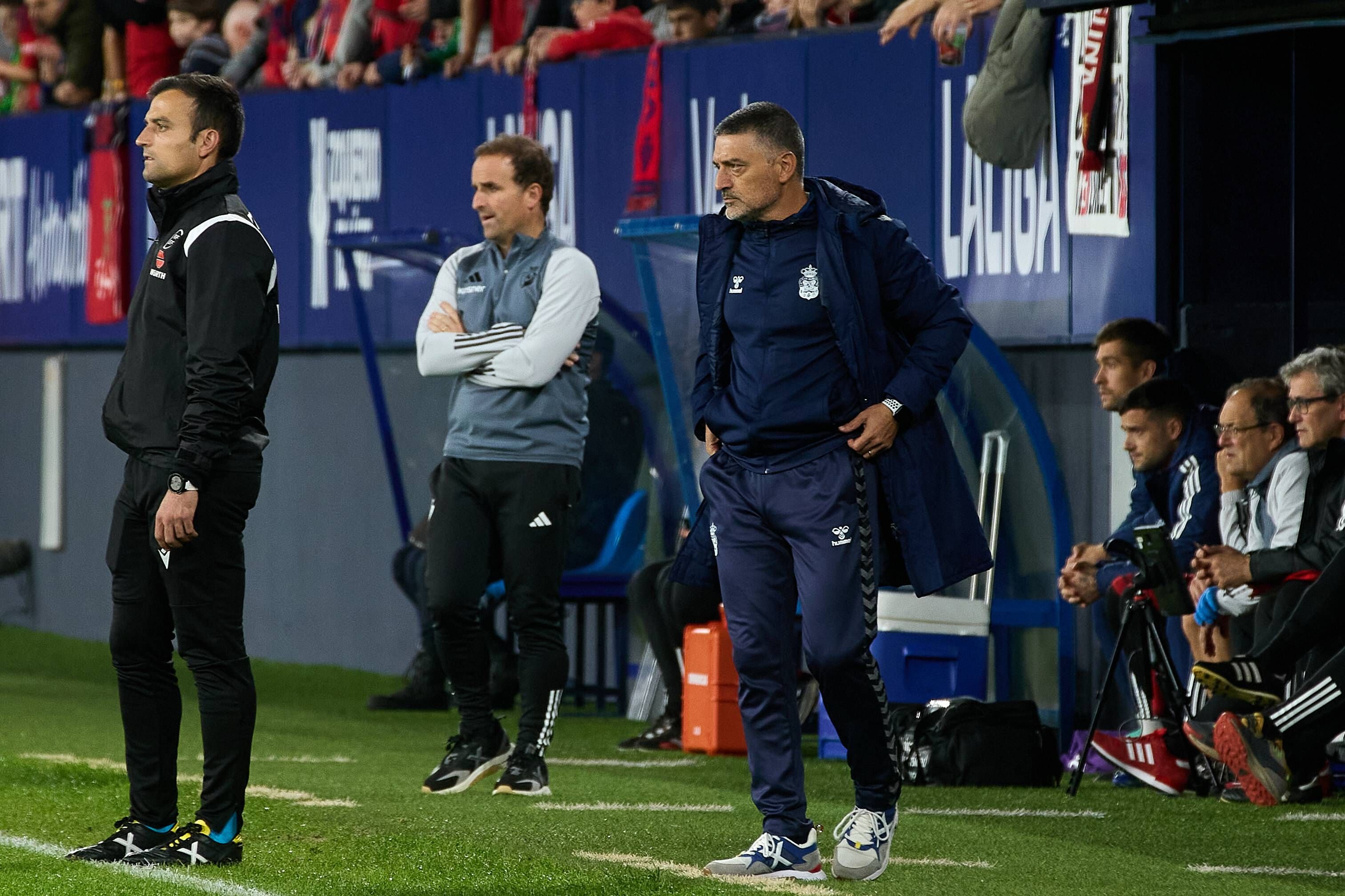 Xavier García Pimienta, en un partido de Las Palmas.