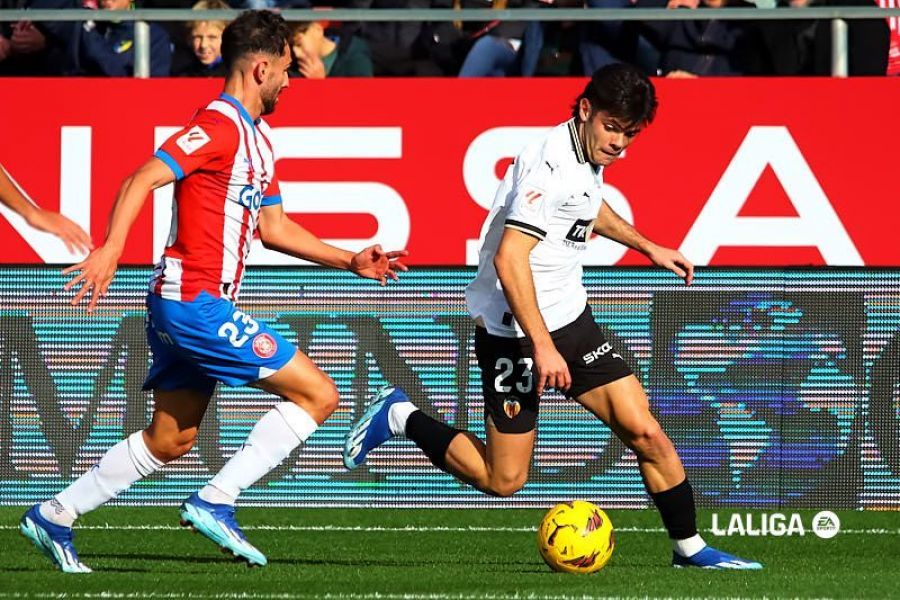 Fran Pérez, en el Girona-Valencia