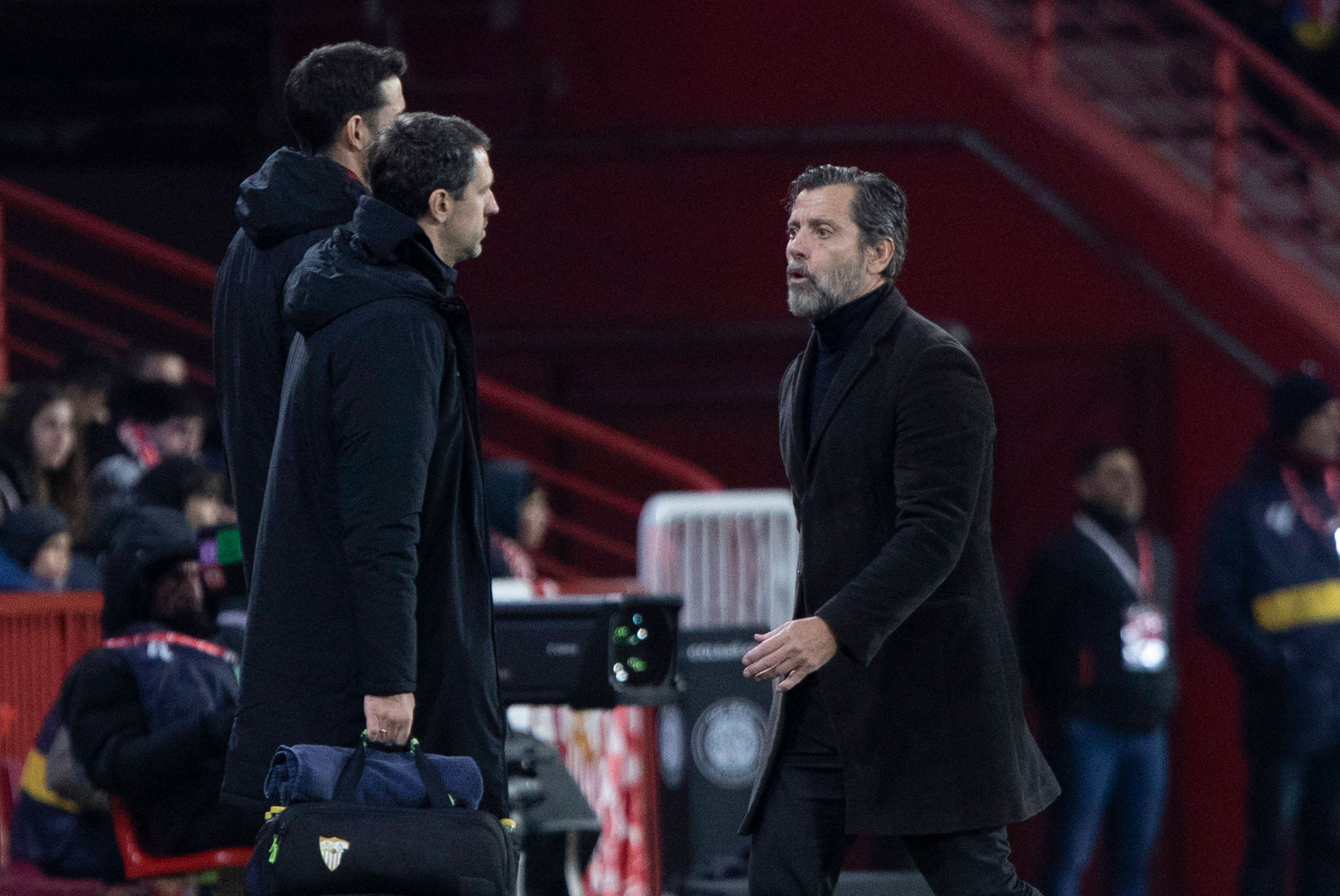 Quique Sánchez Flores, en su debut con el Sevilla en Granada.